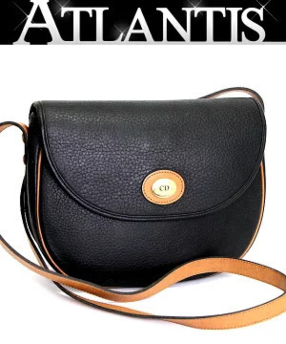 Christian Dior shoulder bag leather black
